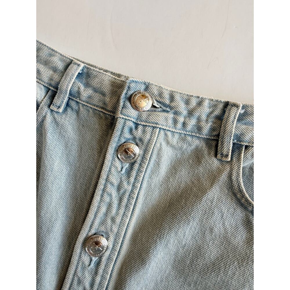 A.P.C. Paris Denim Button-Front Skirt - Picture 3 of 14